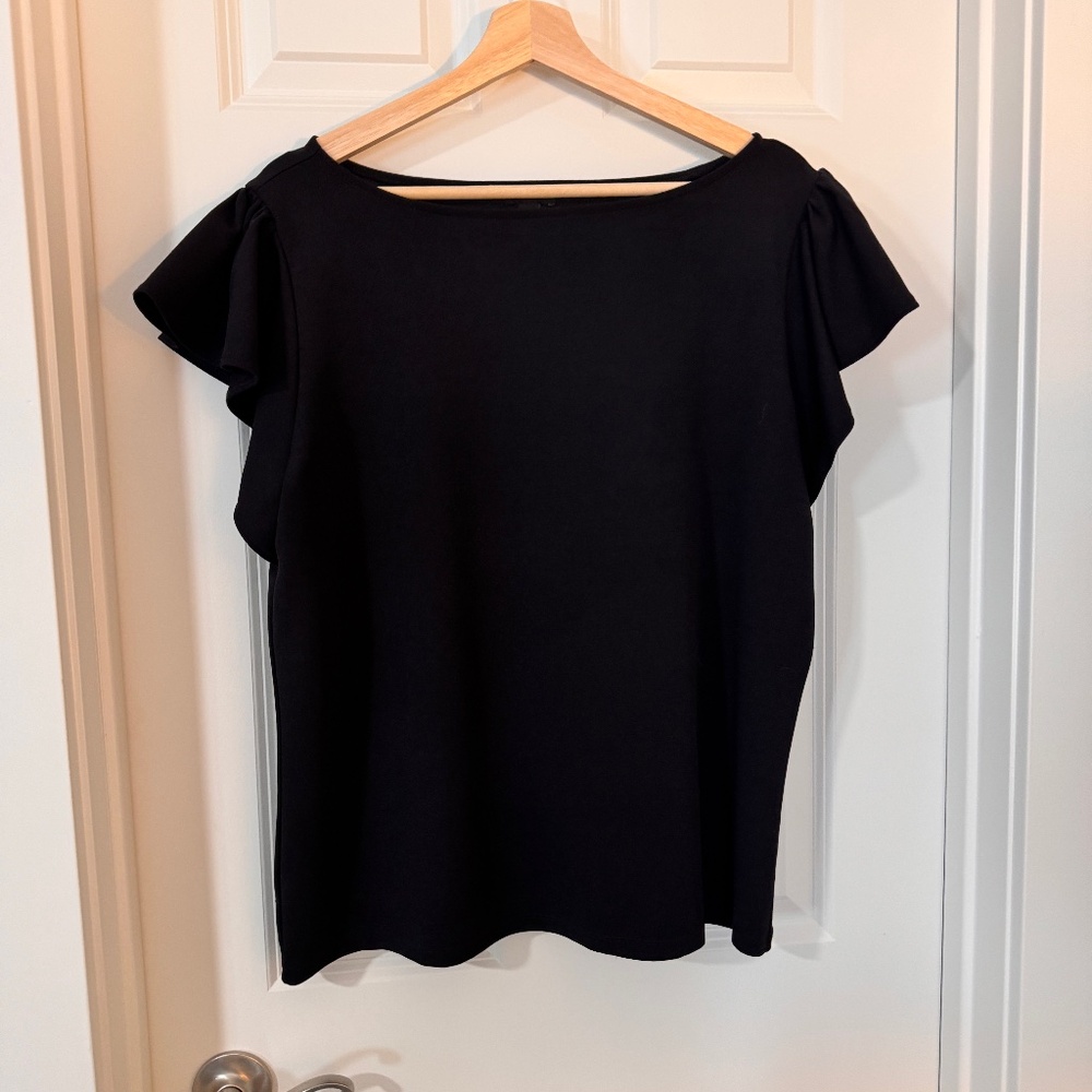 Ann Taylor Factory EUC XL Black Shell